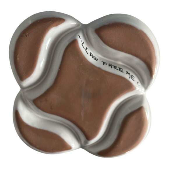 VTG Hand Painted Mexican Talavera Style Divided Dish 10” Ceramic Floral Fish Des - Picture 3 of 3